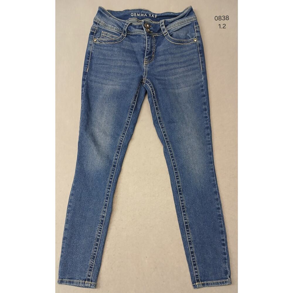 Gemma Rae (7/28) Women's Gem Skinny Straight Fit Blue Denim Jeans